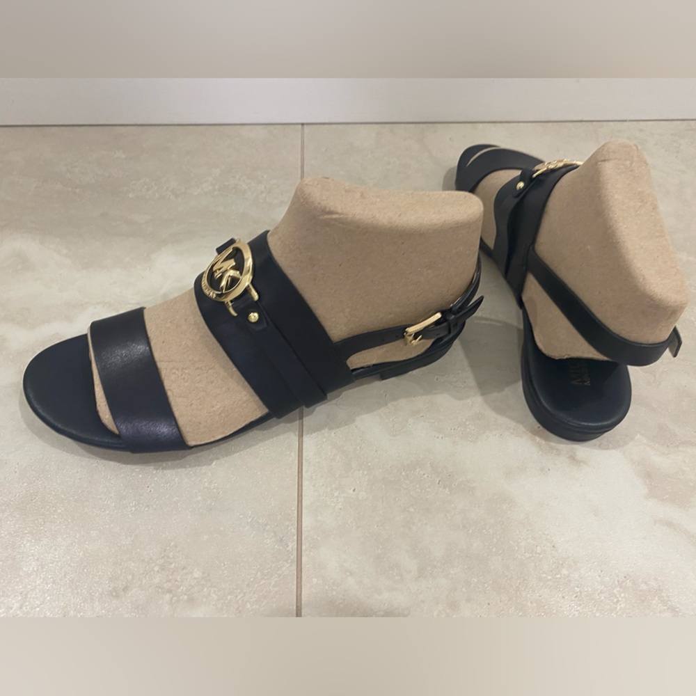MICHAEL KORS Molly Flat Sandals BLACK Size:9.5 Aus - Picture 10 of 10